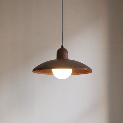 300mm Wood Orb Pendant Light