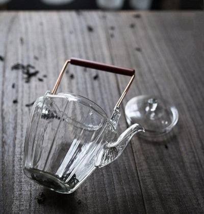 Japanese-style Heat-resistant Glass Handmade Hammer Pattern Small Teapot