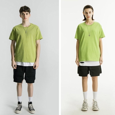200g Combed Cotton Unisex T-Shirt-Wasabi Green