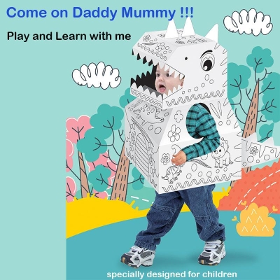 DIY Creative Cardboard Coloring Dinosaur | Educational Paper Toy