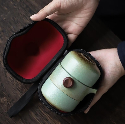 Japanese Style Ceramic Travel Tea Set - 3 pcs