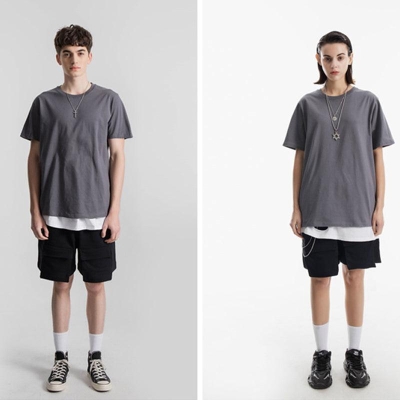 270g Combed Cotton Unisex T-Shirt-Grey