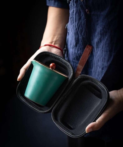 Pottery Glaze Travel Tea Set - 3 pcs