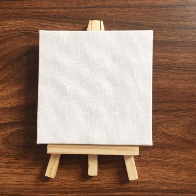 Mini Size Canvas - 3.9"x3.9" (10cmx10cm) and Easel Pack - Sold in a package of 10