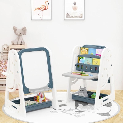 Kids Multi-use Magnetic Erasable Artboard and Storage Table + 1 Chair