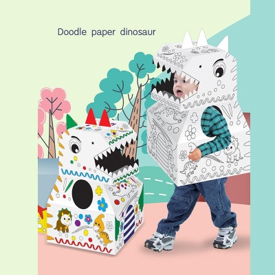 DIY Creative Cardboard Coloring Dinosaur | Educational Paper Toy