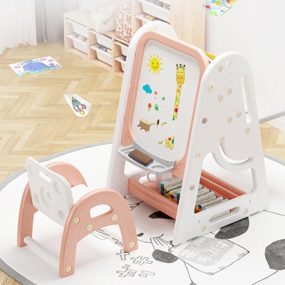 Kids Multi-use Magnetic Erasable Artboard and Storage Table + 1 Chair