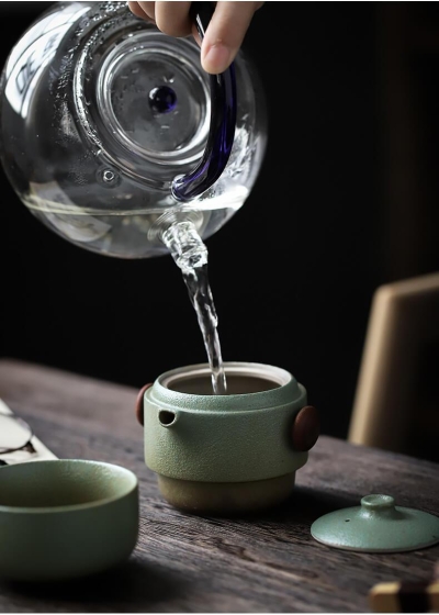 Japanese Style Ceramic Travel Tea Set - 3 pcs