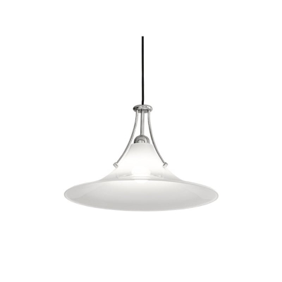 Foggy Glass Horn Pendant Light