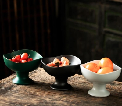 Japanese 154mm Tea Art Dessert Plate | Potted Decorative Tray