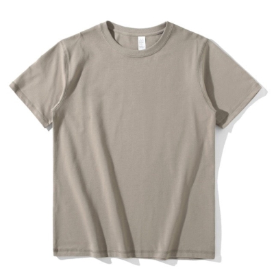 270g Combed Cotton Unisex T-Shirt-Khaki