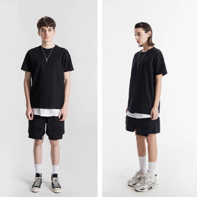 270g Combed Cotton Unisex T-Shirt-Black