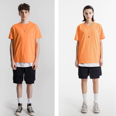 200g Combed Cotton Unisex T-Shirt-Orange