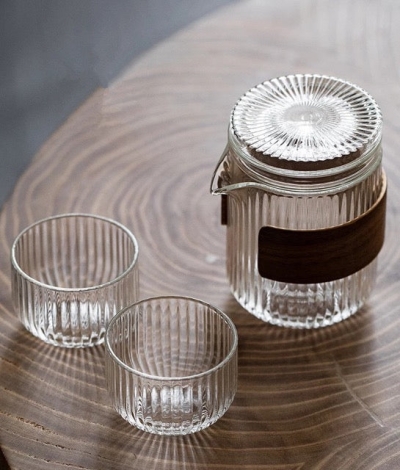 Kaori | Portable Glass Tea Set - One Pot Two Cups