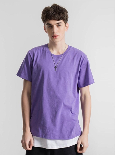 200g Combed Cotton Unisex T-Shirt-Purple